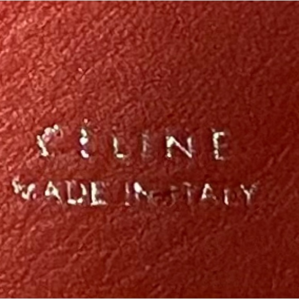 Beautiful Celine Authentic Vintage Taupe Leather Wallet w/ Gorgeous Red Interior - Picture 11 of 16